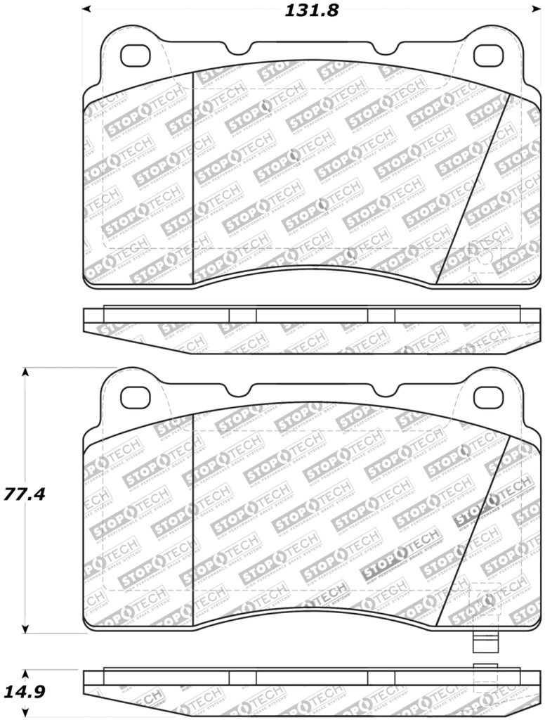 StopTech Street Touring 04-07 STi / 03-06 Evo / 08-10 Evo Front Brake Pads