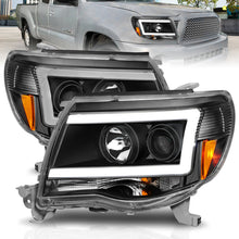 Load image into Gallery viewer, ANZO 05-09 Toyota Tacoma Projector Light Bar Style Headlights w/ C Light Bar