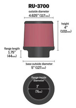 Load image into Gallery viewer, K&amp;N Universal Rubber Filter Round Tapered 4.625in Top OD x 5in Base OD x 4in H