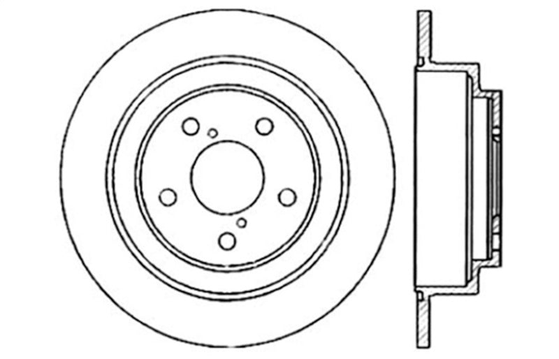 StopTech 05-06 Saab 9-2X AWD / 02-05 Impreza WRX / 02 WRX STi Slotted & Drilled Right Rear Rotor