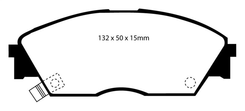 EBC 90-92 Honda Civic CRX 1.6 Si Yellowstuff Front Brake Pads