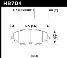 Load image into Gallery viewer, Hawk 06-16 Toyota RAV4 HPS 5.0 Front Brake Pads