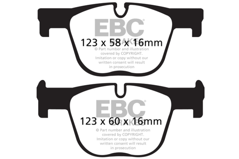 EBC 12+ BMW 335 3.0 Turbo (F30) Redstuff Rear Brake Pads