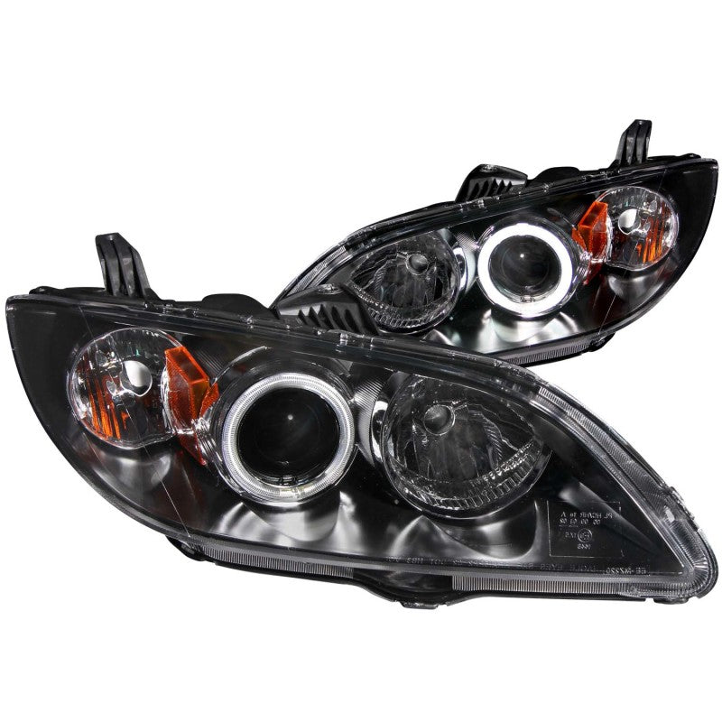 ANZO 2004-2008 Mazda 3 Projector Headlights w/ Halo Black (CCFL)