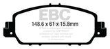 EBC 13+ Honda Accord Coupe 2.4 EX Greenstuff Front Brake Pads