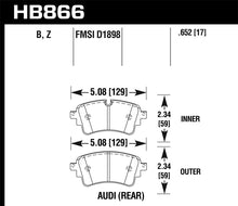 Load image into Gallery viewer, Hawk 17-19 Audi A4 / 18-19 Audi A5 Performance Ceramic Street Rear Brake Pads