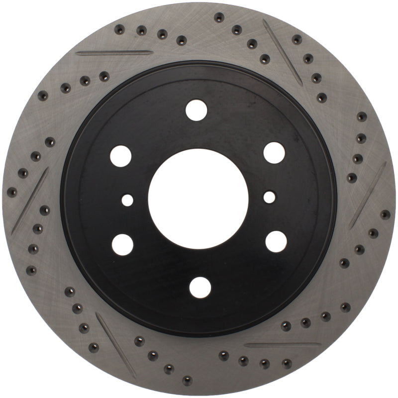 StopTech 07-10 GMC Sierra (w/ Rear Drum) / 07-09 GMC Yukon Rear Left Slotted & Drilled Rotor