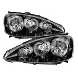 xTune Acura Rsx 2005-2006 OEM Style Headlights -Black HD-JH-ARSX05-AM-BK