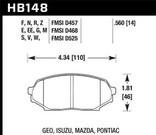 Load image into Gallery viewer, Hawk 89-93 Miata HPS Street Front Brake Pads (D525)