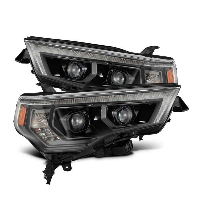 AlphaRex 14-20 Toyota 4Runner PRO-Series LED Proj Headlights Alpha-Black w/Sequential Signal/DRL