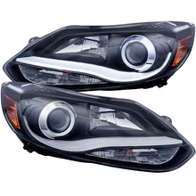 Load image into Gallery viewer, ANZO 2012-2014 Ford Focus Projector Headlights w/ Plank Style Design Black