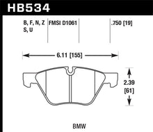 Load image into Gallery viewer, Hawk 09-11 BMW Z4 / 04-05 525I / 08-11 128I / 06 325I/325XI / 07 328I/328XI HPS Street Front Brake P