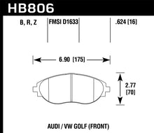 Load image into Gallery viewer, Hawk 16-17 Audi A6 Performance Ceramic Street Front Brake Pads