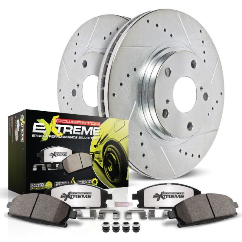 Power Stop 11-14 Ford Mustang Rear Z26 Street Warrior Brake Kit