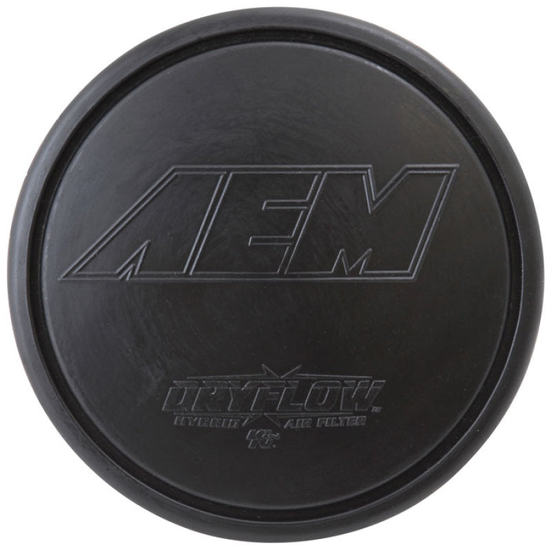 AEM Dryflow Air Filter - Round Tapered - 2.75in Flange ID x 5.5in Base OD x 4.75in Top OD x 7.5in H