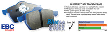 Load image into Gallery viewer, EBC 89-95 Nissan Skyline (R32) 2.6 Twin Turbo GT-R Bluestuff Front Brake Pads