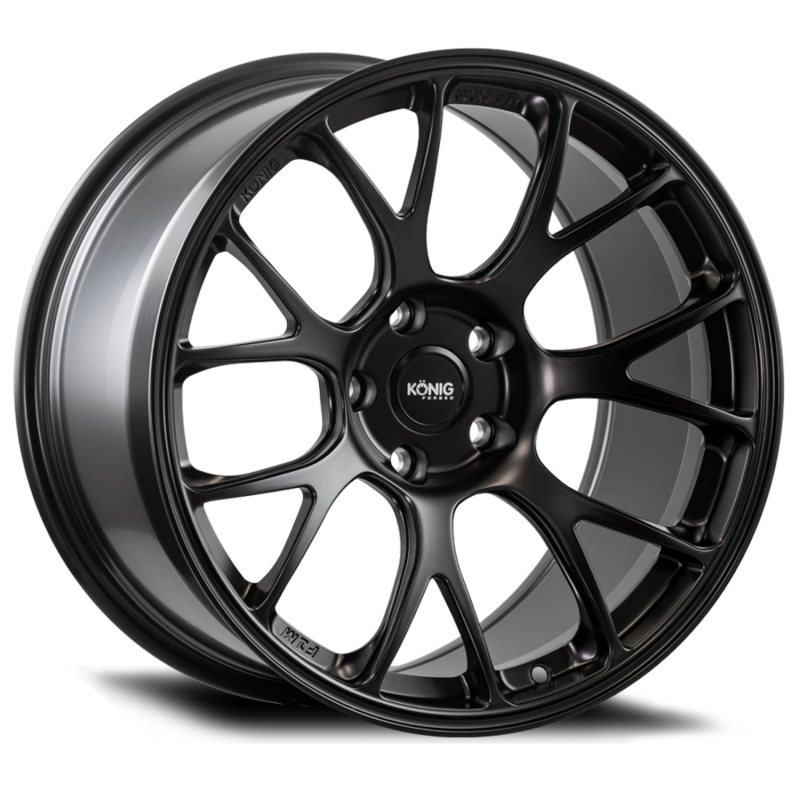 Konig Forged F1M 18X9.5 5X114.3 ET35 Satin Black Knurled Bead