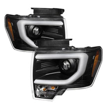 Load image into Gallery viewer, Spyder Ford F150 13-14 Projector Factory Xenon Model- Light Bar DRL Blk PRO-YD-FF15013-LBDRL-HID-BK
