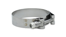 Load image into Gallery viewer, Vibrant SS T-Bolt Clamps Pack of 2 Size Range: 3.38in to 3.62in