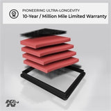 K&N 06-09 L.R. Range Rover / 02-10 VW Touareg / 02-09 Porsche Cayenne Drop In Air Filter