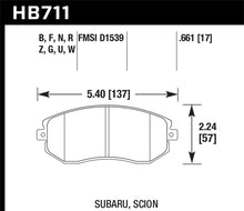 Load image into Gallery viewer, Hawk 13 Subaru BRZ / 13 Scion FR-S Perf. Ceramic Front Street Brake Pads