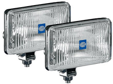 Load image into Gallery viewer, Hella 450 H3 12V SAE/ECE Fog Lamp Kit Clear - Rectangle (Includes 2 Lamps)