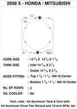 Load image into Gallery viewer, CSF Universal Half Radiator w/-16AN &amp; Slip-On Fittings/12in SPAL Fan &amp; Shroud