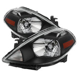 xTune Nissan Versa 07-12 Crystal Headlights Black HD-JH-NV07-AM-BK