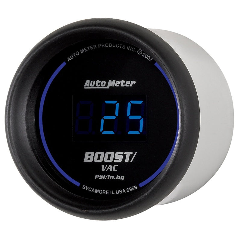 Autometer Cobalt Digital 52.4mm Black Vacuum/Boost Gauge