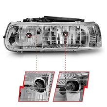 Load image into Gallery viewer, ANZO 1999-2002 Chevrolet Silverado 1500 Crystal Headlights Chrome