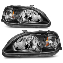 Load image into Gallery viewer, ANZO 1999-2000 Honda Civic Crystal Headlights Black