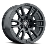 ICON Vector 6 17x8.5 6x5.5 0mm Offset 4.75in BS 106.1mm Bore Satin Black Wheel