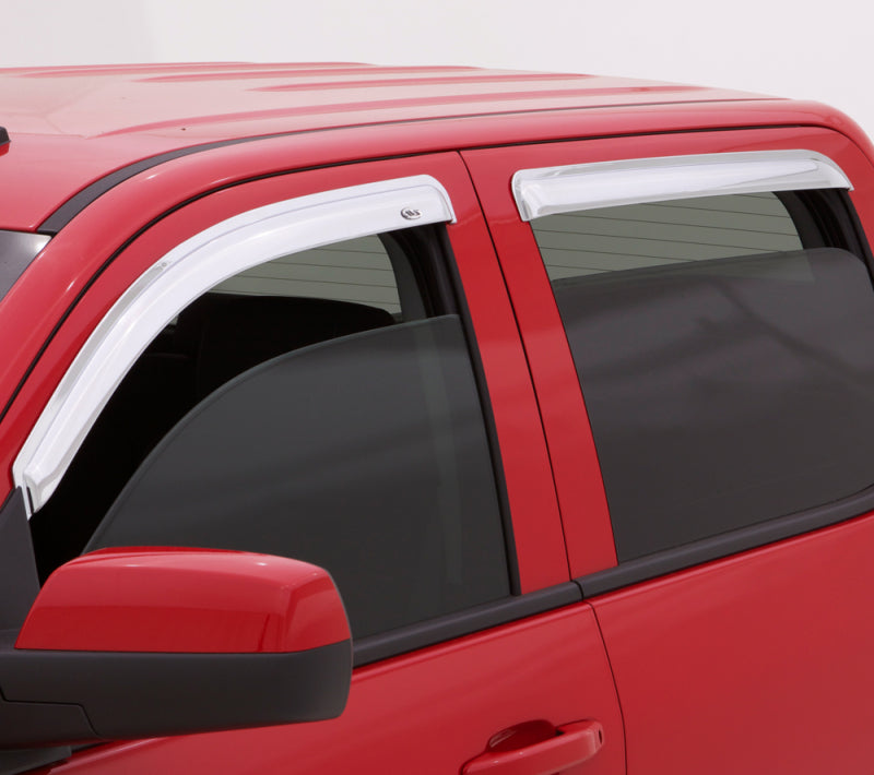 AVS 07-14 Ford Edge Ventvisor Outside Mount Front & Rear Window Deflectors 4pc - Chrome