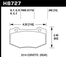 Load image into Gallery viewer, Hawk DTC-30 2015 Chevy Corvette Z06 Rear Race Brake Pads