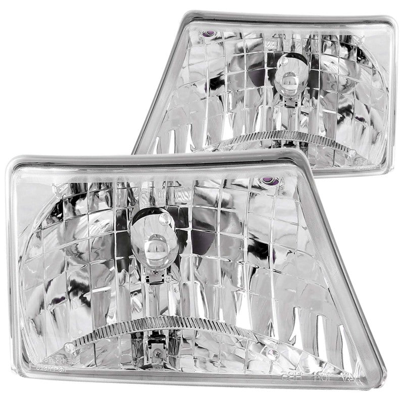 ANZO 1998-2000 Ford Ranger Crystal Headlights Chrome