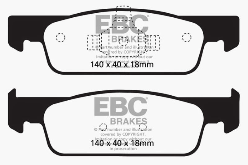 EBC 2016-2017 Smart Fortwo 0.9L Turbo Yellowstuff Front Brake Pads