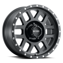 Load image into Gallery viewer, Method MR306 Mesh 18x9 +18mm Offset 5x150 116.5mm CB Matte Black Wheel