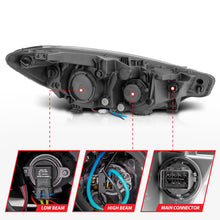 Load image into Gallery viewer, ANZO 2014-2016 Kia Forte Projector Headlights w/ Light Bar Black Housing w/ DRL