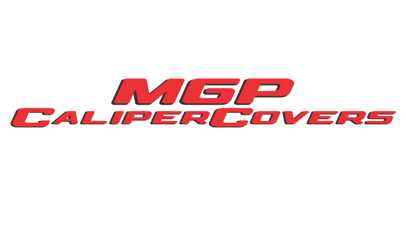 MGP 4 Caliper Covers Engraved Front & Rear Lightning Red finish silver ch