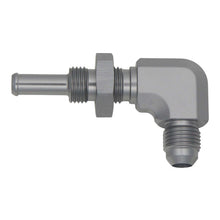 Load image into Gallery viewer, DeatschWerks 6AN Male Flare To 5/16in. Male Barb Bulkhead Adapter 90-Degree (Incl. Nut)