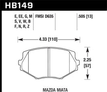 Load image into Gallery viewer, Hawk 94-05 Miata / 01-05 Normal Suspension HPS Street Front Brake Pads (D635)