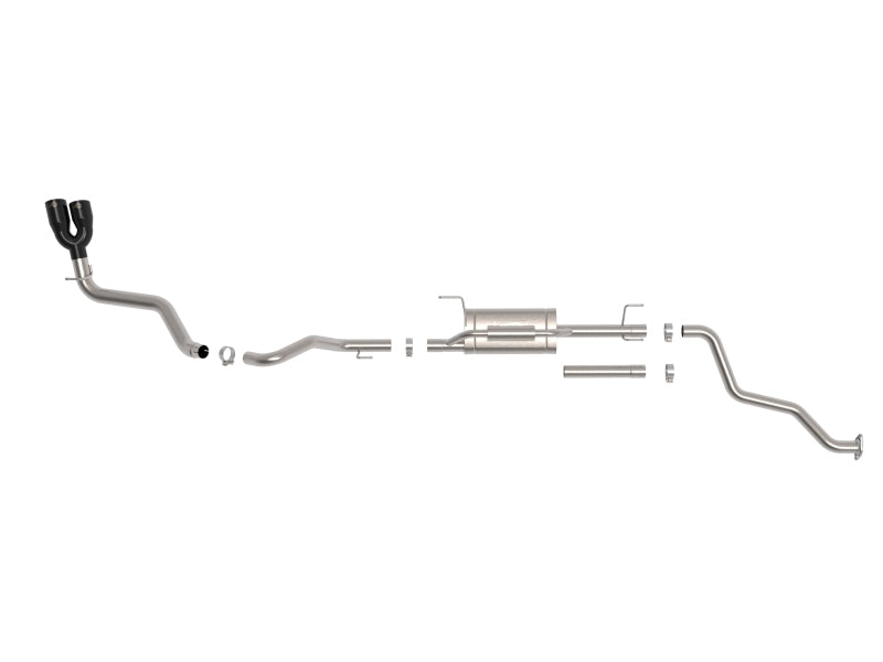 aFe 24-25 Toyota Tacoma L4-2.4L (t) Vulcan Series 2.5in to 3in Cat-Back w/ Black Tip