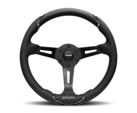 Momo Gotham Steering Wheel 350 mm - Black Leather/Black Spokes