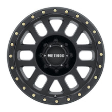 Load image into Gallery viewer, Method MR309 Grid 17x8.5 0mm Offset 8x6.5 130.81mm CB Matte Black Wheel