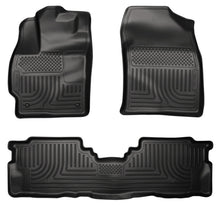 Load image into Gallery viewer, Husky Liners 2012 Toyota Prius v WeatherBeater Combo Black Floor Liners