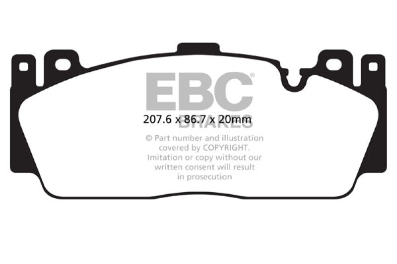 EBC 12-16 BMW M5 (F10) Bluestuff Front Brake Pads