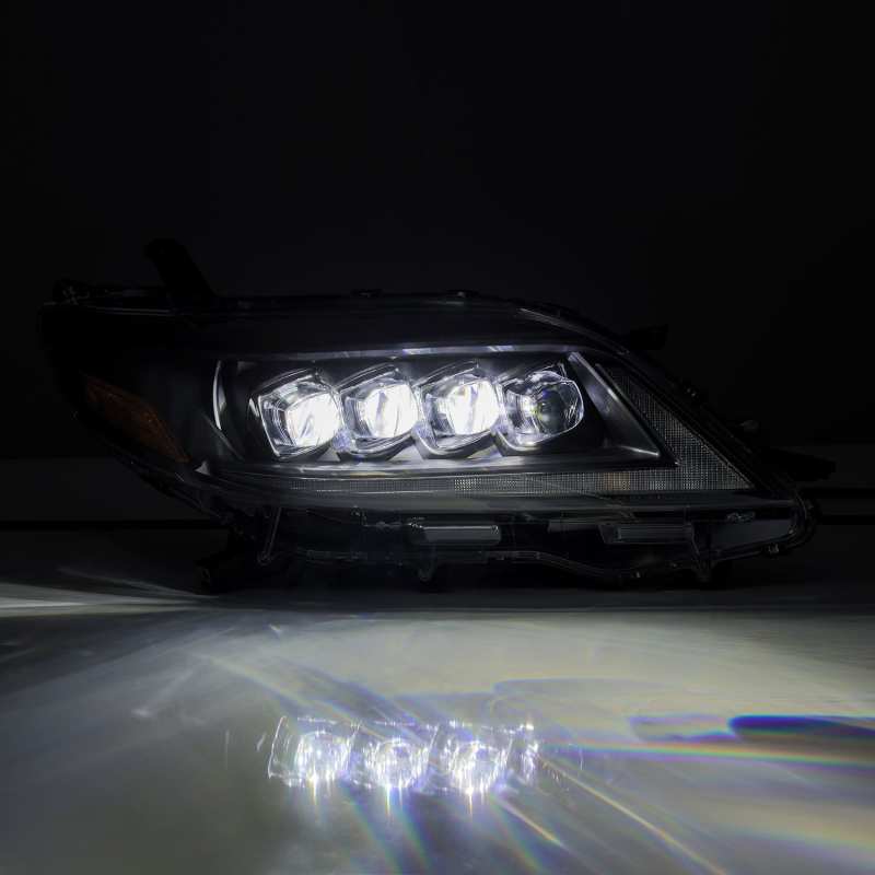 AlphaRex 2011+ Toyota Sienna NOVA LED Proj Headlights Plank Style Black w/Activ Light/Seq Signal/DRL