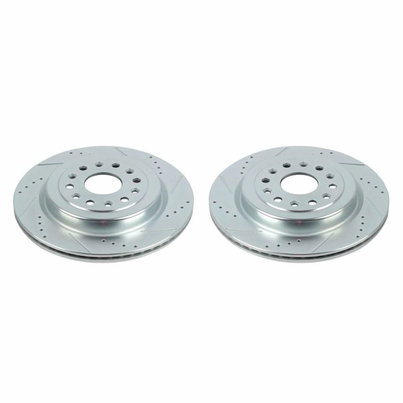 Power Stop 19-20 Ram 1500 Rear Evolution Drilled & Slotted Rotors - Pair