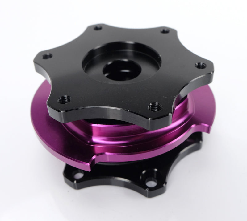 NRG Quick Release SFI SPEC 42.1 - Shiny Black Body / Shiny Purple Ring