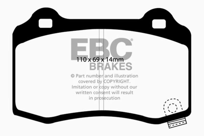 EBC 06-10 Jeep Grand Cherokee 6.1 SRT-8 Greenstuff Rear Brake Pads